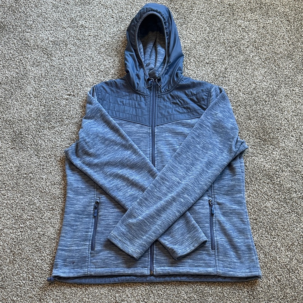 Ideology Heathered Blue-Gray Quilted Jacket